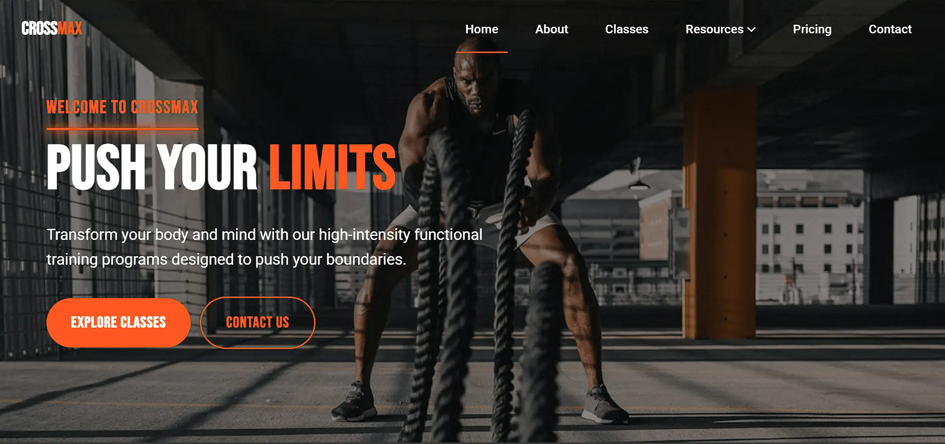 CrossMax Gym - CrossFit studio website project screenshot
